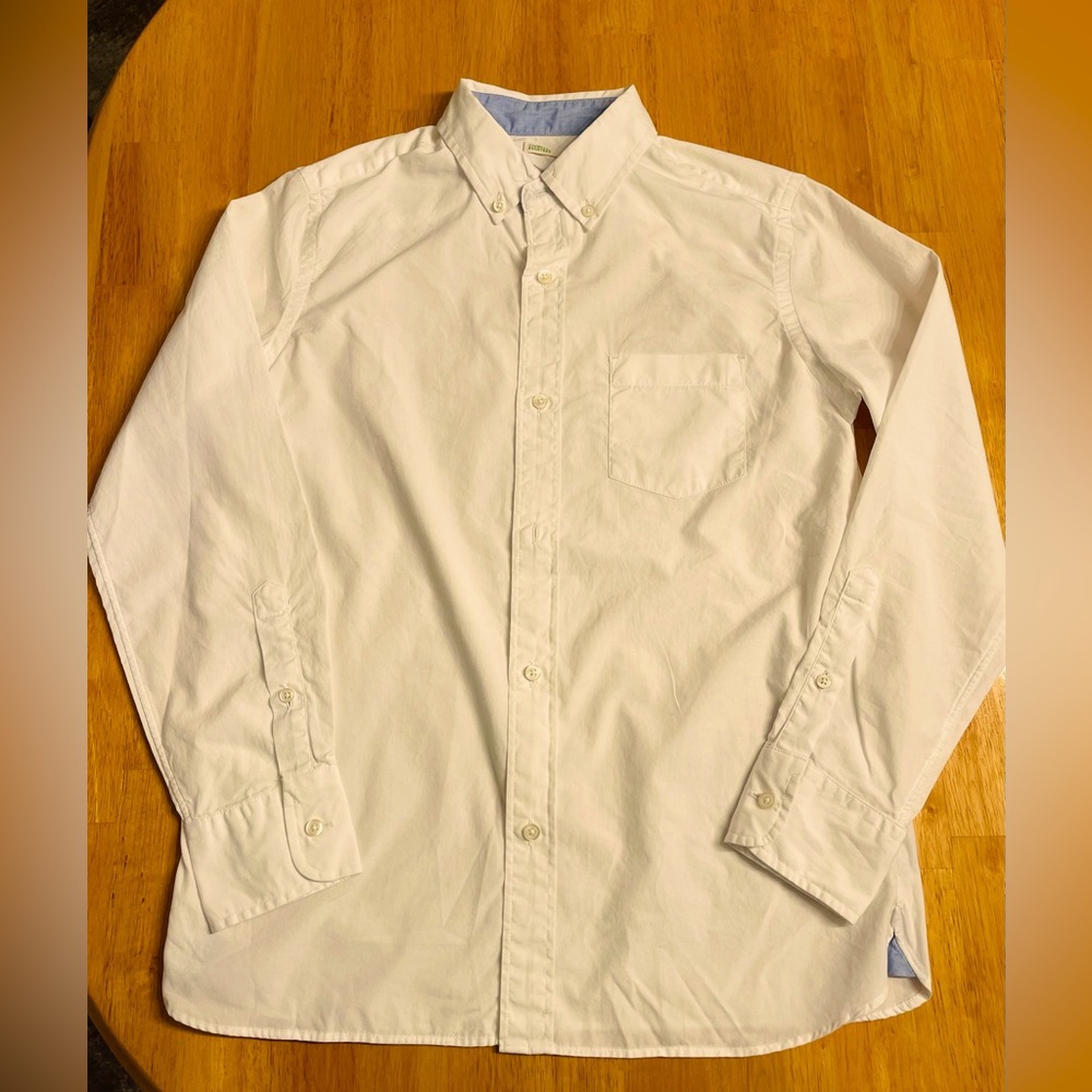 J Crew white long sleeve button down